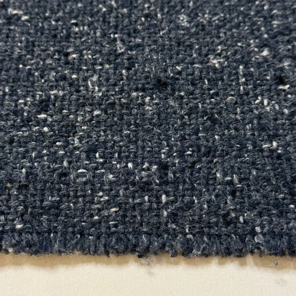 Classic‎ Blue Heathered Fringe Tweed Placemats Set of 4 Urban Metro Minimalist